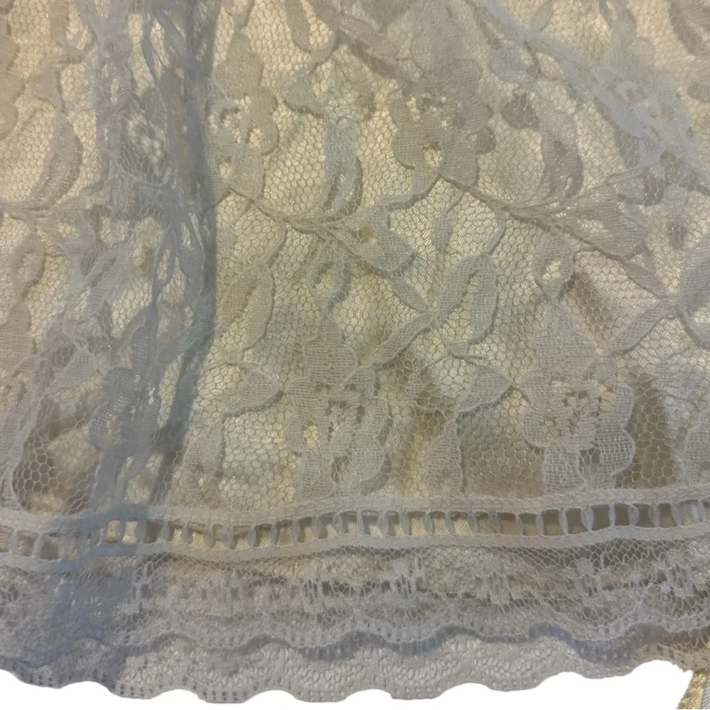 Gunne Sax Cream Lace Formal Kids Dress